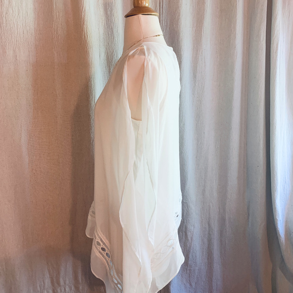 White House Black Market Asymetrical Blouse - Picture 2 of 8